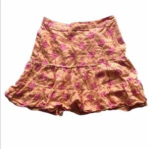 Gap Pink & Orange Floral Skirt
